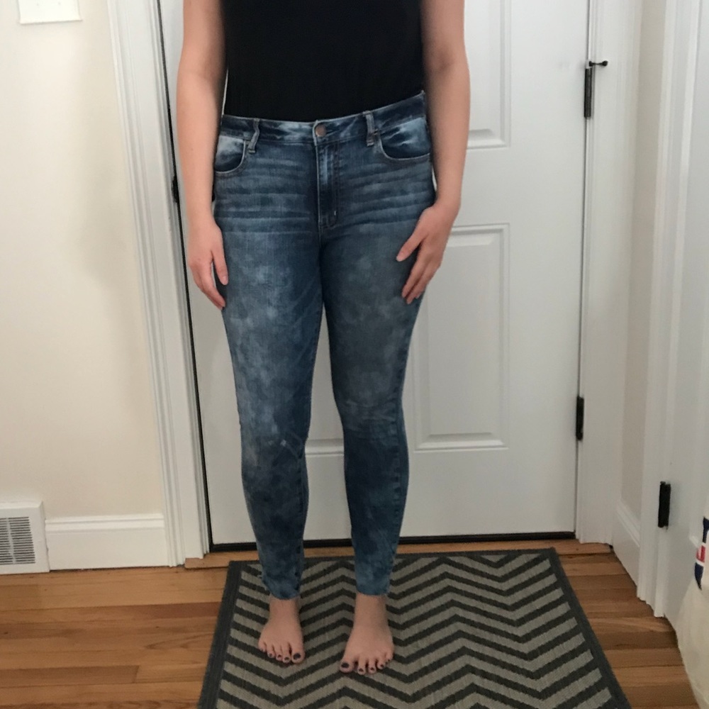 AE distressed denim skinny jeans